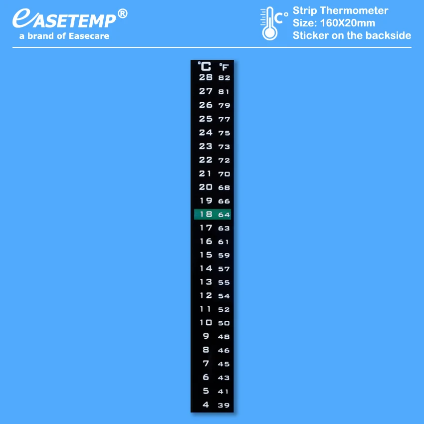 Strip_Thermometer(160X20mm_4-28C)(Easetemp)