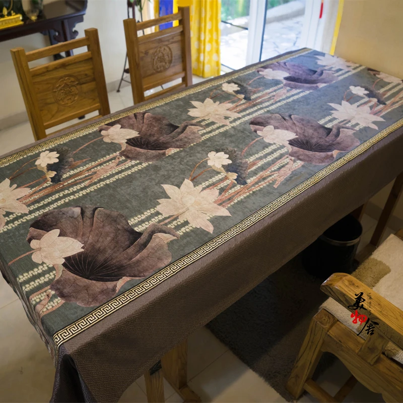 Table Cloth Cover Chinese Buddhist Locus Embroidery Wedding Room Sofa Home Hotel Bedding Villa Decoration Cushion Dresser Runner
Table Cloth Cover Chinese Buddhist Locus Embroidery Wedding Room Sofa Home Hotel Bedding Villa Decoration Cushion Dresser Runner