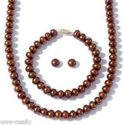 >7-8MM Cultured Freshwater Brown Pearl Necklace Bracelet Stud Earring Jewel Set (A0423) -Top quality free shipping
>7-8MM Cultured Freshwater Brown Pearl Necklace Bracelet Stud Earring Jewel Set (A0423) -Top quality free shipping