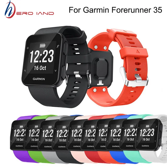 New 22 colours Silicone Strap Replaceable Watch band Wrist strap wristband bracelet for Garmin Forerunner 35 smart Watch band
New 22 colours Silicone Strap Replaceable Watch band Wrist strap wristband bracelet for Garmin Forerunner 35 smart Watch band
