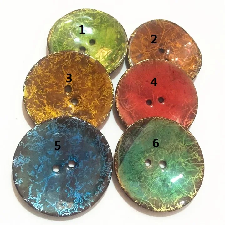 1 PCs 2 Holes Enamel Five color Coconut Shell Buttons Fit Sewing And Scrapbooking 63mm Decorative Buttons XP0411
1 PCs 2 Holes Enamel Five color Coconut Shell Buttons Fit Sewing And Scrapbooking 63mm Decorative Buttons XP0411