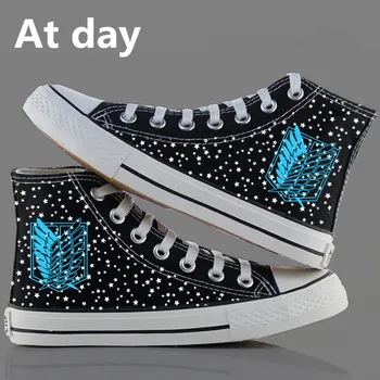 Anime Attack on Titan Luminous cosplay shoes Unisex High Platform Canvas boots Japanese anime print Shingeki No Kyojin shoes
Anime Attack on Titan Luminous cosplay shoes Unisex High Platform Canvas boots Japanese anime print Shingeki No Kyojin shoes