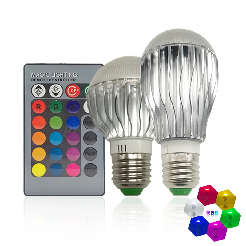 LED Bulb Color Changing Light with Remote Control 3W 9 E27 RGB+Daylight White LED Bulbs Dimmable LED Light Bulb
LED Bulb Color Changing Light with Remote Control 3W 9 E27 RGB+Daylight White LED Bulbs Dimmable LED Light Bulb