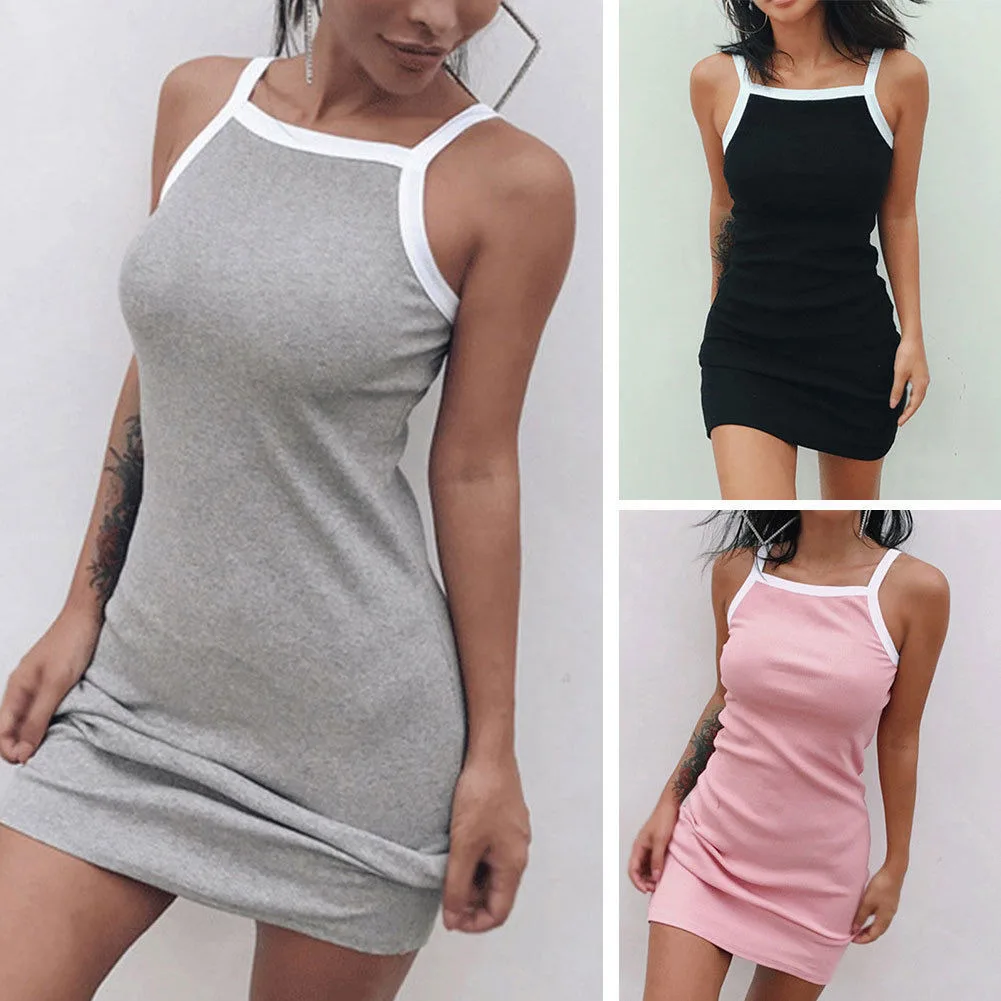 Women Summer Dress Strappy Sleeveless Slim Fit Minimalist Casual Female Dresses JL
Women Summer Dress Strappy Sleeveless Slim Fit Minimalist Casual Female Dresses JL