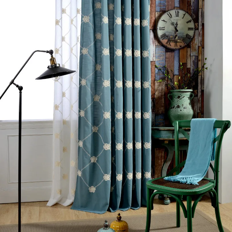 Europe Pastoral Style Cotton and Linen Cloth Curtain Curtain Floral Embroidered Blackout Cloth Curtain
Europe Pastoral Style Cotton and Linen Cloth Curtain Curtain Floral Embroidered Blackout Cloth Curtain