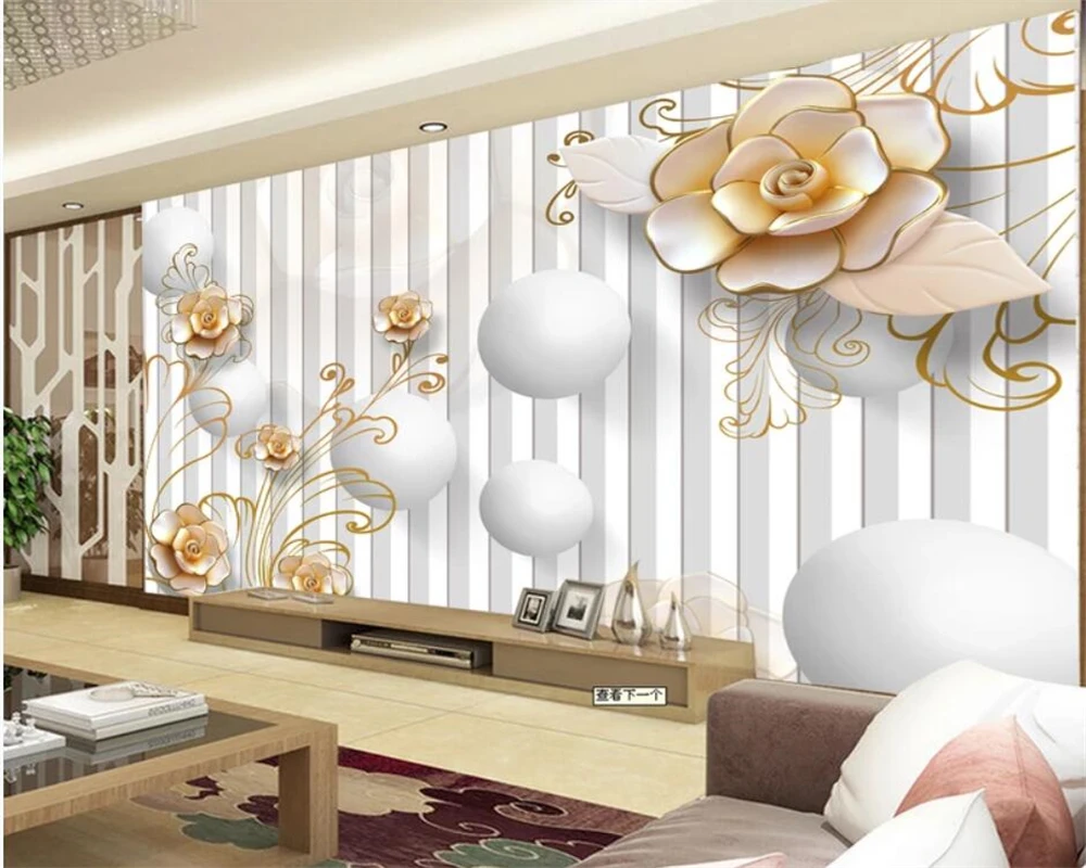 Living room sofa background wall 3d wallpaper mural 3D ball golden peony TV background wall wallpaper 3d tapety
Living room sofa background wall 3d wallpaper mural 3D ball golden peony TV background wall wallpaper 3d tapety