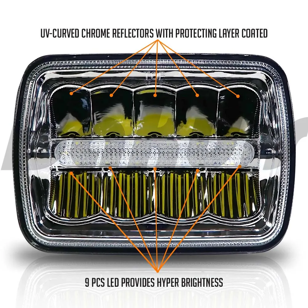 8sets 5X7" LED Headlights for Peterbilt Freightliner Western Star 4900 Semi for Chevy Express Cargo Van 1500 2500 3500
8sets 5X7" LED Headlights for Peterbilt Freightliner Western Star 4900 Semi for Chevy Express Cargo Van 1500 2500 3500
