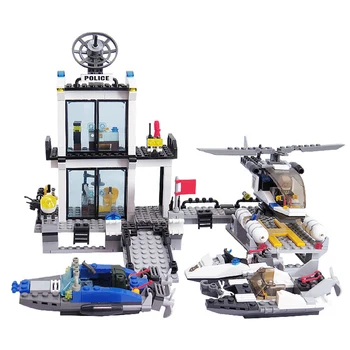 KAZI 6726 Police Station Building Blocks Helicopter Boat Model Bricks Toys City Building Block Toys for Children Birthday Gifts
KAZI 6726 Police Station Building Blocks Helicopter Boat Model Bricks Toys City Building Block Toys for Children Birthday Gifts