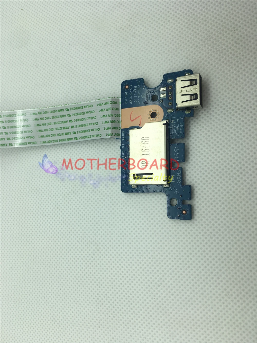 JOUTNDLN FOR HP 15-AY Laptop USB And Card Reader Board With Cable BDL50 LS-D702P NBX0001ZP00 100% Tested Fast Ship
JOUTNDLN FOR HP 15-AY Laptop USB And Card Reader Board With Cable BDL50 LS-D702P NBX0001ZP00 100% Tested Fast Ship