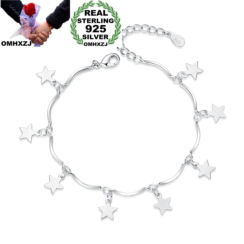 OMHXZJ Wholesale European Fashion Hot Woman Girl Party Birthday Wedding Gift Star Pendant S925 Sterling Silver Bracelet SZ140
OMHXZJ Wholesale European Fashion Hot Woman Girl Party Birthday Wedding Gift Star Pendant S925 Sterling Silver Bracelet SZ140
