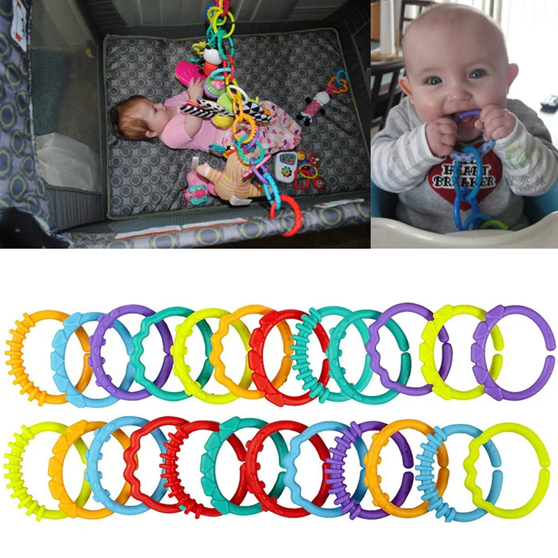 1 Set Baby Teething Ring Colorful Rainbow Rings Stroller Gift Decoration Toys 24Pcs For Baby
1 Set Baby Teething Ring Colorful Rainbow Rings Stroller Gift Decoration Toys 24Pcs For Baby