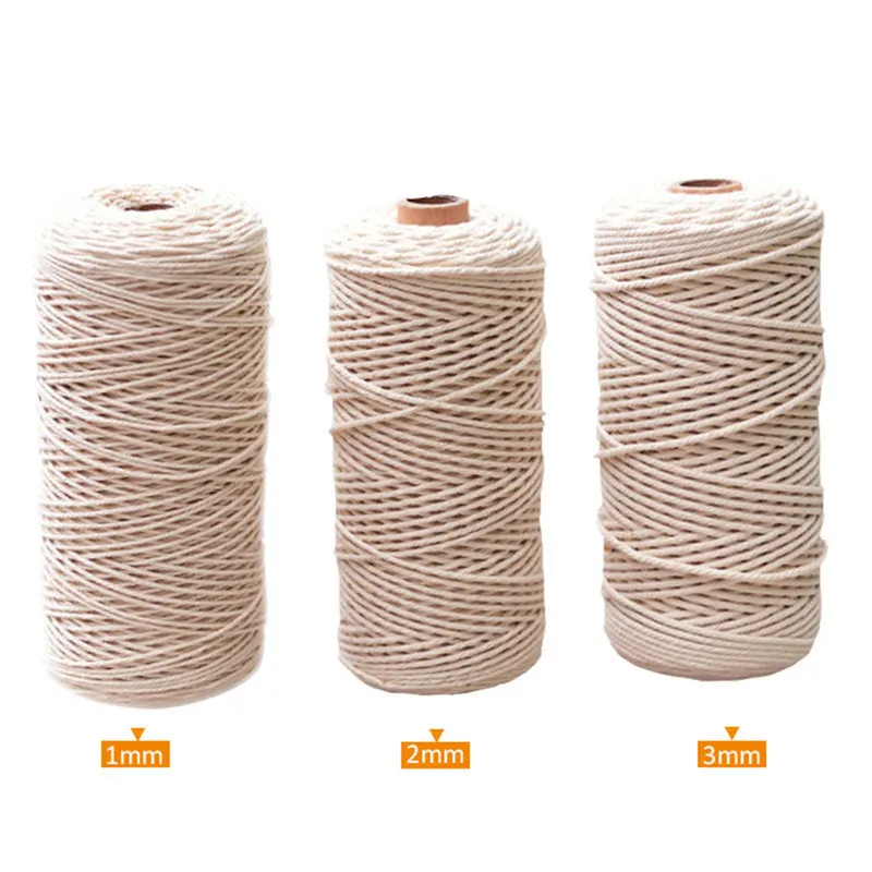 Beige DIY Handmade Cotton Thread Cord Rope 1/2mm Diameter Length thick yarn for knitting Pure Thin Durable Household Clothesline
Beige DIY Handmade Cotton Thread Cord Rope 1/2mm Diameter Length thick yarn for knitting Pure Thin Durable Household Clothesline