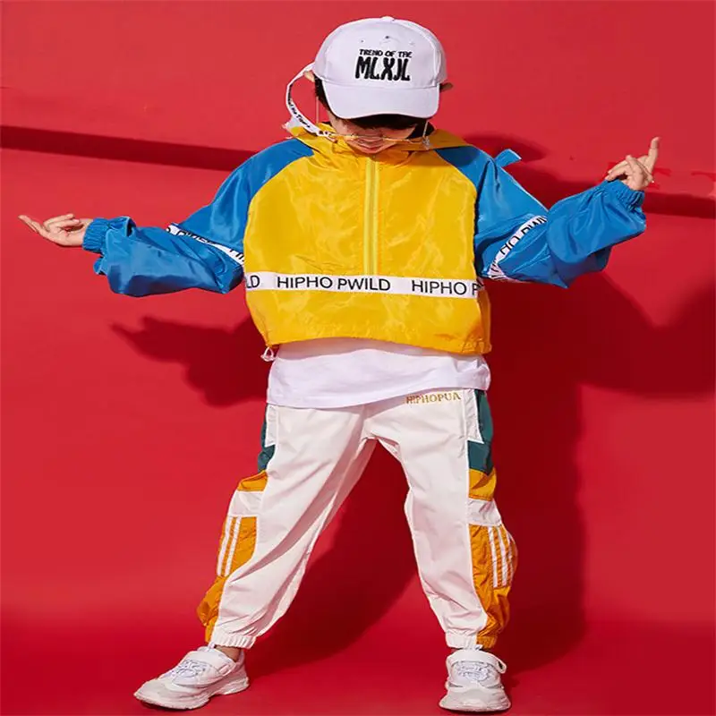 New costumes children's fashion hip-hop set boys jazz dance clothes practice |