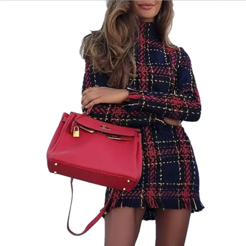 Women Elegant Vintage Dress Autumn Winter Long Sleeve Turtleneck Casual Dresses Colorful Striped Tassels Bodycon Mini Dress DJ1
Women Elegant Vintage Dress Autumn Winter Long Sleeve Turtleneck Casual Dresses Colorful Striped Tassels Bodycon Mini Dress DJ1