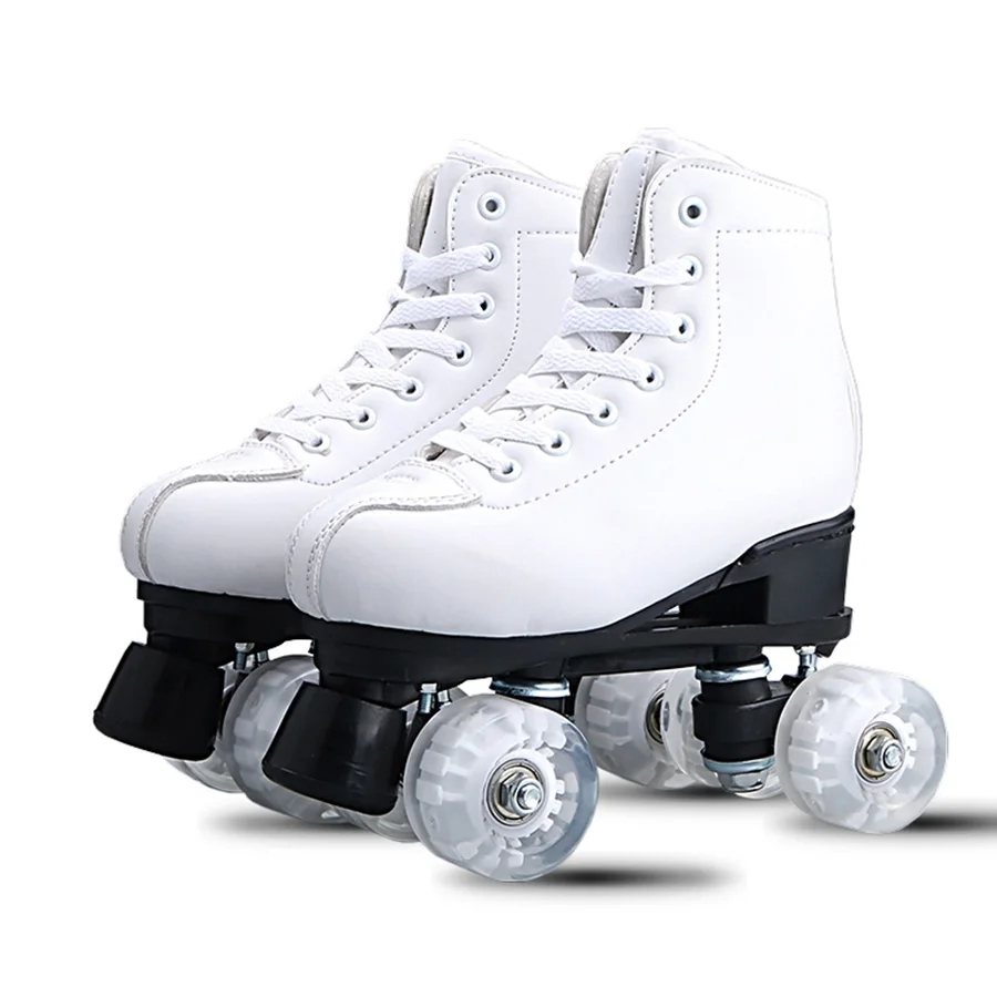 Artificial Leather Roller Skates Double Line Skates Women Men Adult Two Line Skating Shoes Patines With White PU 4 Wheels
Artificial Leather Roller Skates Double Line Skates Women Men Adult Two Line Skating Shoes Patines With White PU 4 Wheels