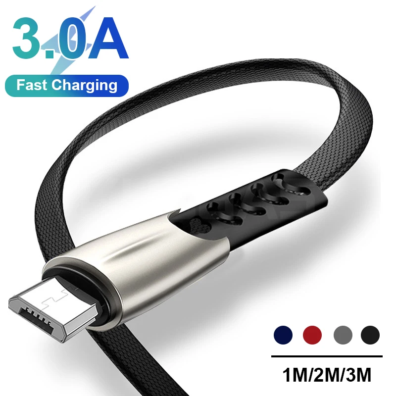 Micro USB Cable 3.0A Fast Charge Data Cable For Samsung For Xiaomi Redmi Huawei Android Mobile Phone Micro Charging Data Cord
Micro USB Cable 3.0A Fast Charge Data Cable For Samsung For Xiaomi Redmi Huawei Android Mobile Phone Micro Charging Data Cord