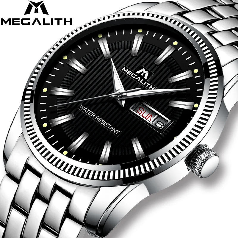 Men Watch Luxury Brand MEGALITH Waterproof Chronograph Quartz Watch Men Business Sports Analogue Wrist Watch Gents Montre Homme
Men Watch Luxury Brand MEGALITH Waterproof Chronograph Quartz Watch Men Business Sports Analogue Wrist Watch Gents Montre Homme