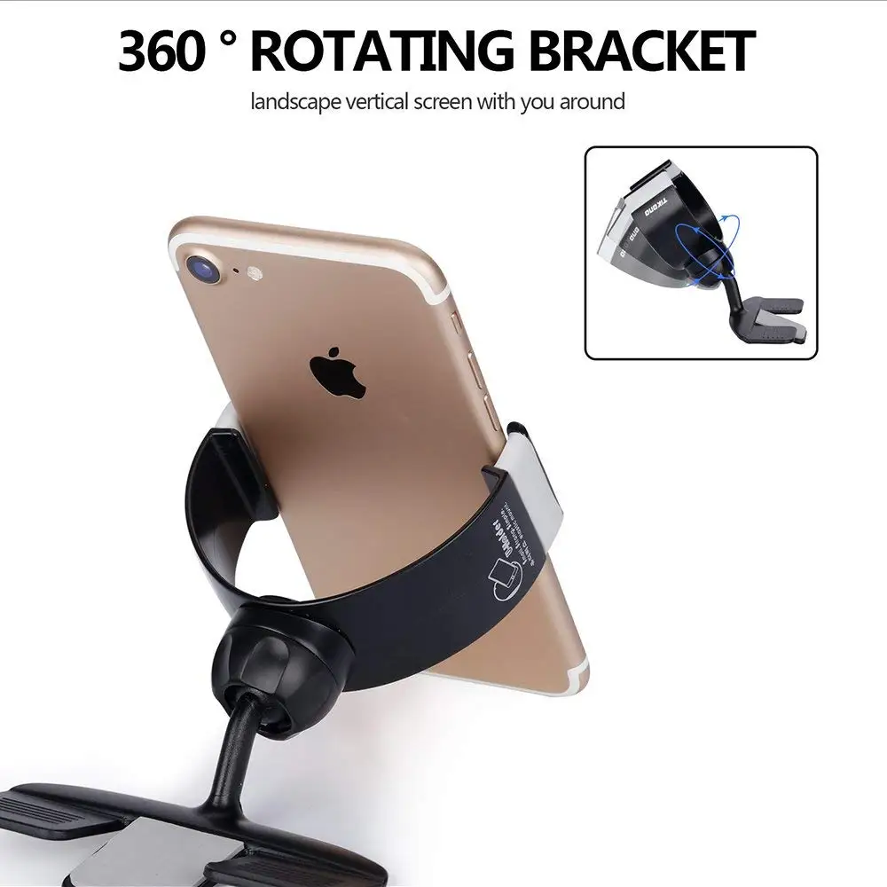 Vehicle Mounts, 360 CD Slot Mobile Phone Holder In Car,Universal Tumbler Holder Stand Cradle Mount for GPS IPhone MI Car Kits
Vehicle Mounts, 360 CD Slot Mobile Phone Holder In Car,Universal Tumbler Holder Stand Cradle Mount for GPS IPhone MI Car Kits