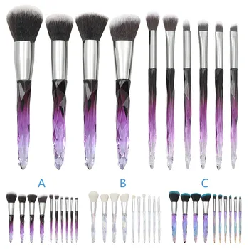 10 Pcs Crystal And Diamond Transparent Handle Cosmetic Brush Set Power Eyeshadow Cosmetic Beauty Make Up Tools T0418
10 Pcs Crystal And Diamond Transparent Handle Cosmetic Brush Set Power Eyeshadow Cosmetic Beauty Make Up Tools T0418