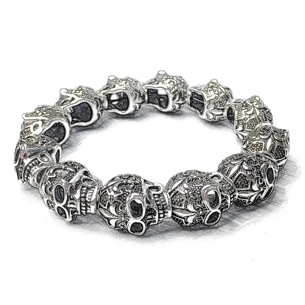 Fleur-de-lis Lily Beads Skulls Beads Bracelets For Women & Men 2019 New 925 Sterling Silver Rebel Fashion Jewelry Gift Bijoux
Fleur-de-lis Lily Beads Skulls Beads Bracelets For Women & Men 2019 New 925 Sterling Silver Rebel Fashion Jewelry Gift Bijoux