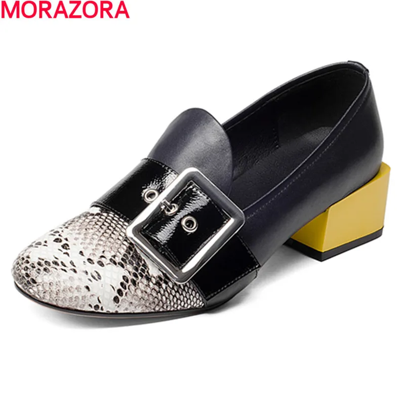 MORAZORA new Four seasons single buckle leisure shoes woman pumps fashion popular low heels shoes solid genuine leather
MORAZORA new Four seasons single buckle leisure shoes woman pumps fashion popular low heels shoes solid genuine leather