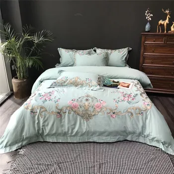Green Pink Blue Red Luxury 100S Egyptian cotton Palace Bedding Set Royal Embroidery Duvet Cover Bed sheet/Linen Pillowcases 4pcs
Green Pink Blue Red Luxury 100S Egyptian cotton Palace Bedding Set Royal Embroidery Duvet Cover Bed sheet/Linen Pillowcases 4pcs