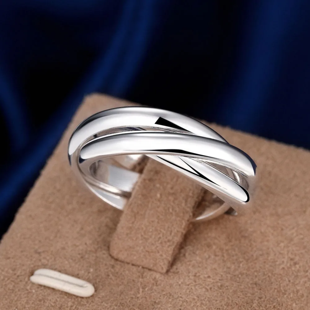 Women's silver rings, fashion Silver wedding engagement Jewelry Three layer size 5-10 Unisex ring for men R167
Women's silver rings, fashion Silver wedding engagement Jewelry Three layer size 5-10 Unisex ring for men R167