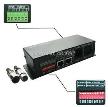 DMX-512 3CH LED Common Controller 3 Channels DC12V-24V 12A For RGB LED Light Strip Free Shipping
DMX-512 3CH LED Common Controller 3 Channels DC12V-24V 12A For RGB LED Light Strip Free Shipping