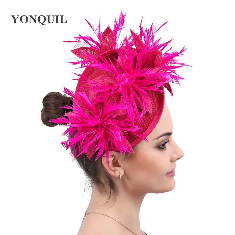 Hot pink hair fascinators hat sposa party wedding hats and floral fascinator with feathers headbands accessories or 16 Colors
Hot pink hair fascinators hat sposa party wedding hats and floral fascinator with feathers headbands accessories or 16 Colors