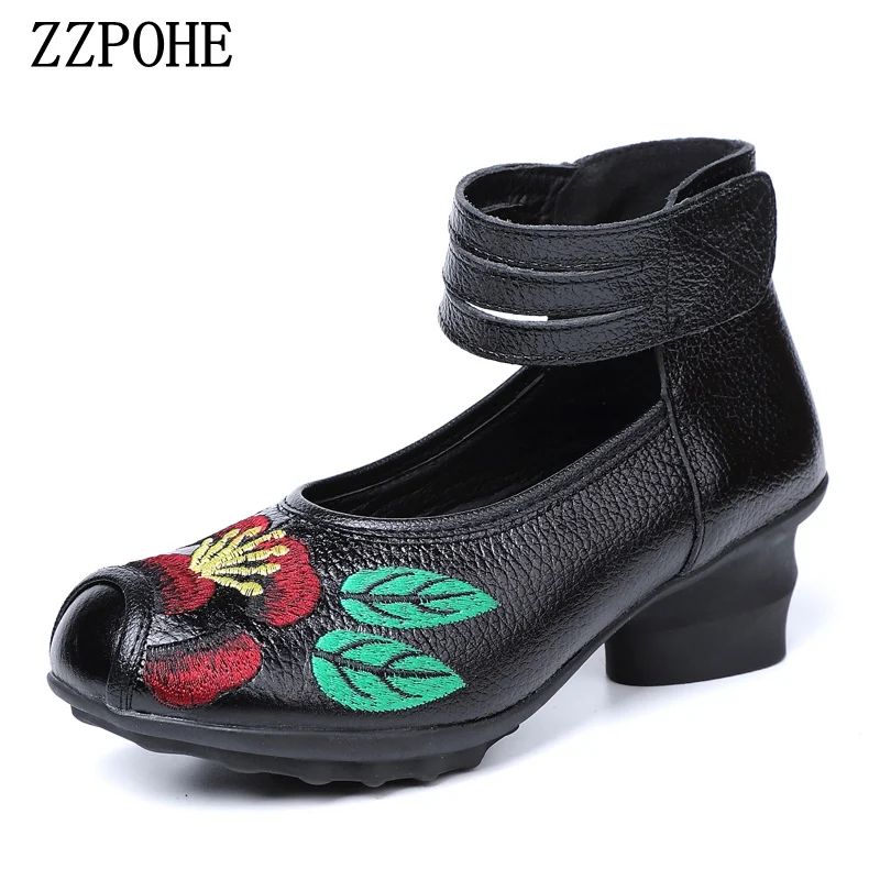 ZZPOHE Spring Autumn New Woman Shoes Women's Genuine Leather Shoes Ladies Handmade chinese ethnic style Non-slip Soft pumps
ZZPOHE Spring Autumn New Woman Shoes Women's Genuine Leather Shoes Ladies Handmade chinese ethnic style Non-slip Soft pumps