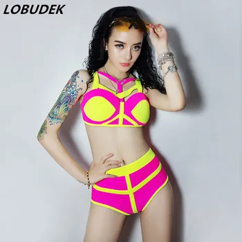 (Bra+Shorts) Women Bikini 2 Pieces Set Sexy Nightclub Bar Party Show Stage Outfits DJ Pole Dancing Costume Dance Team Jazz Wears
(Bra+Shorts) Women Bikini 2 Pieces Set Sexy Nightclub Bar Party Show Stage Outfits DJ Pole Dancing Costume Dance Team Jazz Wears