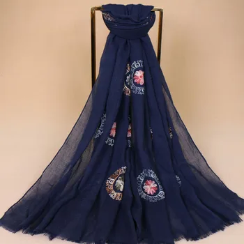 Hot sale Popular cotton Cricle stype embroider floral shawls hijab long muslim soft headband 11 color scarves/scarf 180*85cm
Hot sale Popular cotton Cricle stype embroider floral shawls hijab long muslim soft headband 11 color scarves/scarf 180*85cm