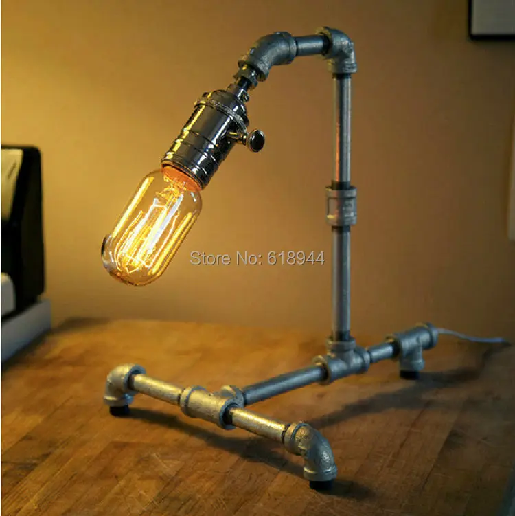 American Style Edison Lamp Bulb Vintage Table Lamps Personalized Water Pipe Table Lights Desk Book Lamp E27 Loft Lighting
American Style Edison Lamp Bulb Vintage Table Lamps Personalized Water Pipe Table Lights Desk Book Lamp E27 Loft Lighting