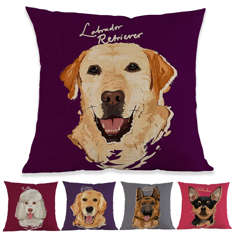 Animal Dog Breeds Labrador Corgi Chihuahua Beagle Poodle Pug German Shepherd Pillow Case Home Sofa Decoration Cushion Cover
Animal Dog Breeds Labrador Corgi Chihuahua Beagle Poodle Pug German Shepherd Pillow Case Home Sofa Decoration Cushion Cover