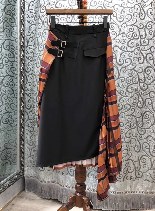 2019 Summer Female Side Fastener Colour Mosaic Chequered Medium and Long Half-length Skirt 620
2019 Summer Female Side Fastener Colour Mosaic Chequered Medium and Long Half-length Skirt 620