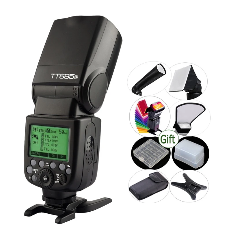 GODOX TT685S TTL 2.4G HSS 1/8000s Wireless Flash Light Speedlite for Sony DSLR A77II A7R II A58 A99 ILCE6000L HVL-F60M F43M F32M
GODOX TT685S TTL 2.4G HSS 1/8000s Wireless Flash Light Speedlite for Sony DSLR A77II A7R II A58 A99 ILCE6000L HVL-F60M F43M F32M
