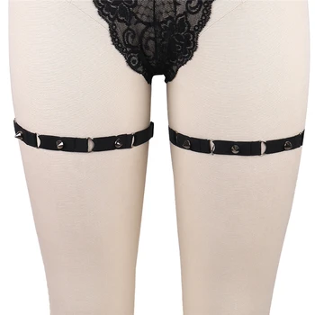 Harajuku Goth Spiked Leg Garters Pair Womens Sexy stockings Suspender Bodnage Belt Black Strappy Elastic Thigh Harness Garter 
Harajuku Goth Spiked Leg Garters Pair Womens Sexy stockings Suspender Bodnage Belt Black Strappy Elastic Thigh Harness Garter