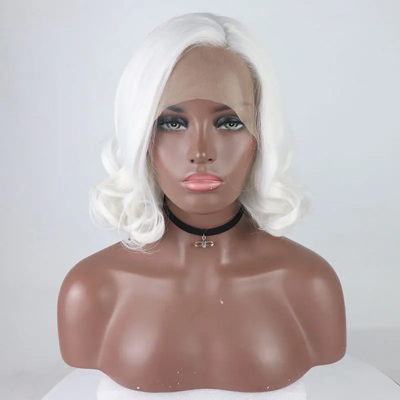 Bombshell Short Body Wave Bob White Blonde Free Part Wave High Temperature Fiber Synthetic Hair Lace Front Wigs For White Women
Bombshell Short Body Wave Bob White Blonde Free Part Wave High Temperature Fiber Synthetic Hair Lace Front Wigs For White Women
