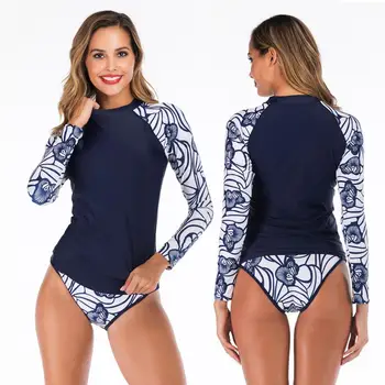 Women's Two Piece Swimsuit UV Sun Protection Quick Dry Wearable Elastane Terylene Long Sleeve Swimwear Rash Guard Shirts
Women's Two Piece Swimsuit UV Sun Protection Quick Dry Wearable Elastane Terylene Long Sleeve Swimwear Rash Guard Shirts