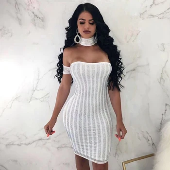 2018 New Fashion White Off Shoulder Women Dress Sexy Strap Bodycon Chic Beading Celebrity Wedding Party Dress Vestdios Wholesale
2018 New Fashion White Off Shoulder Women Dress Sexy Strap Bodycon Chic Beading Celebrity Wedding Party Dress Vestdios Wholesale