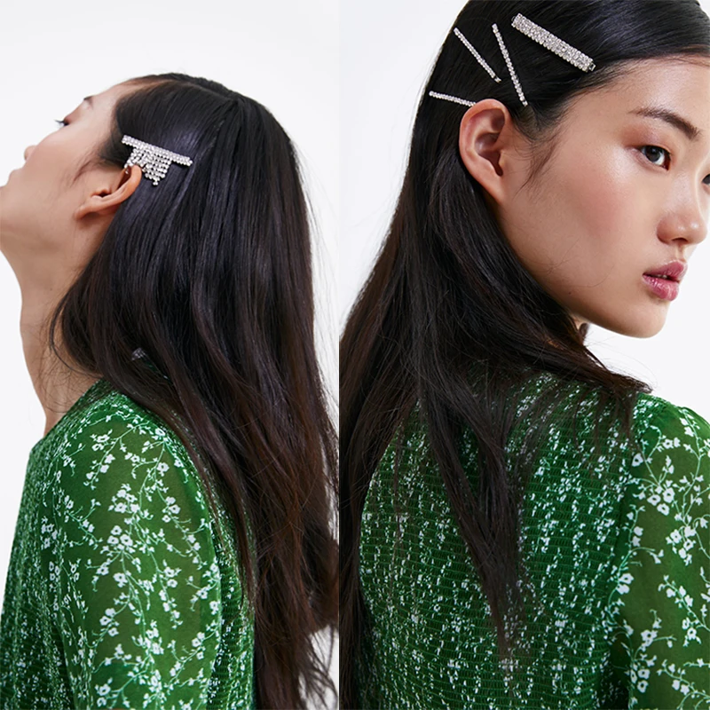 New Design ZA Rhinestone Shiny Hair Clip Barrette for Women Girs Handmade Luxury Crystal Hairpin Hair Styling Accessories
New Design ZA Rhinestone Shiny Hair Clip Barrette for Women Girs Handmade Luxury Crystal Hairpin Hair Styling Accessories