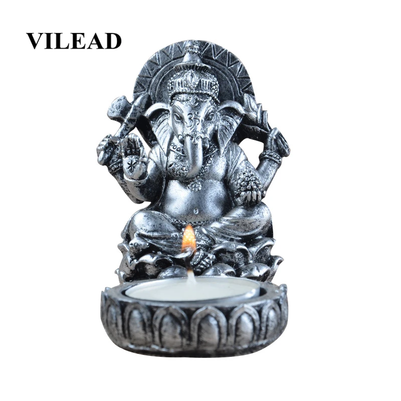 VILEAD 8.5cm Resin Thai Elephant God Candlestick Figurines Antique Statue Temple Buddhist Crafts Candle Holder Decoracion Hogar
VILEAD 8.5cm Resin Thai Elephant God Candlestick Figurines Antique Statue Temple Buddhist Crafts Candle Holder Decoracion Hogar