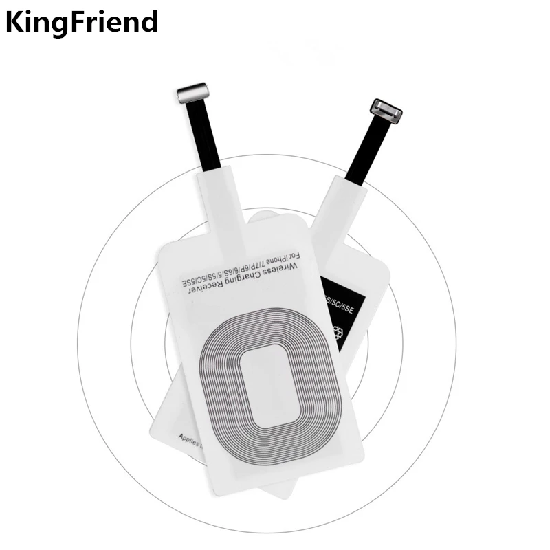 

KingFriend Qi Wireless Charger Receiver for iPhone 5s 6p Universal Wireless Charging Receiver for Micro Type-c interface Phones