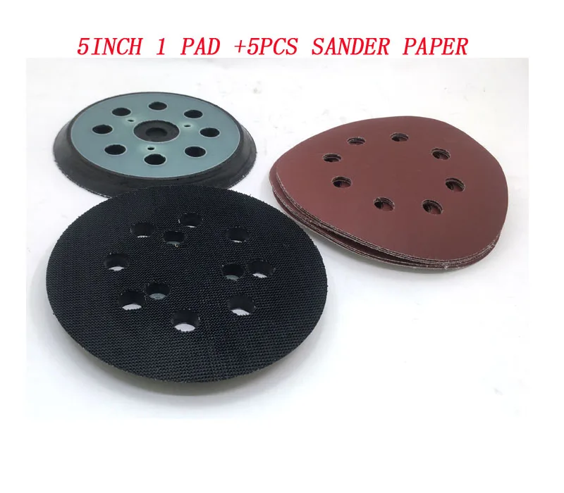 5 inch 8 Holes Sanding 3 Nails Sander backing pad with Hook and Loop free sander paper 5pcs
5 inch 8 Holes Sanding 3 Nails Sander backing pad with Hook and Loop free sander paper 5pcs
