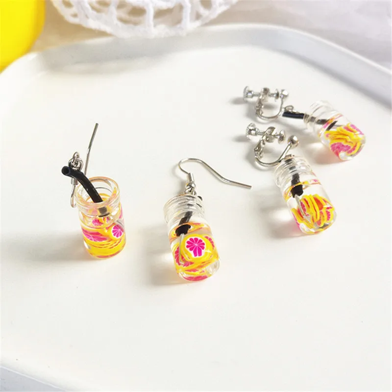 Fashion plastic dangle earrings women Cute Romantic Simulation pendant earrings Tools Lemon drink cup Food earrings for women
Fashion plastic dangle earrings women Cute Romantic Simulation pendant earrings Tools Lemon drink cup Food earrings for women