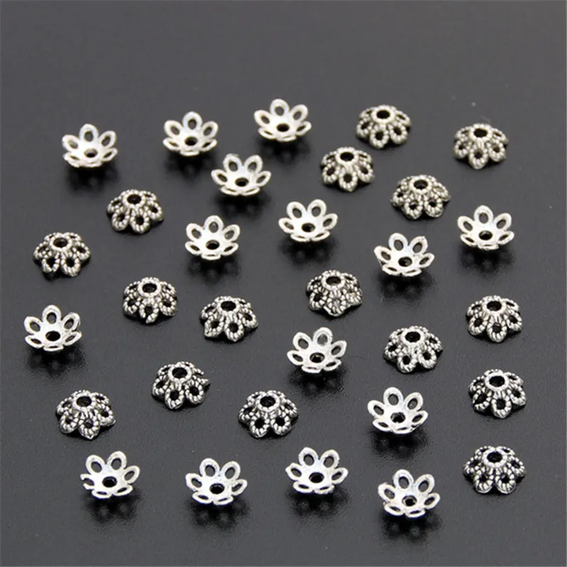 100pcs Antique Silver Flower Spacer Beads Cup For Needlework Zinc Alloy Charm For Jewelry Bracelet Making A2545
100pcs Antique Silver Flower Spacer Beads Cup For Needlework Zinc Alloy Charm For Jewelry Bracelet Making A2545