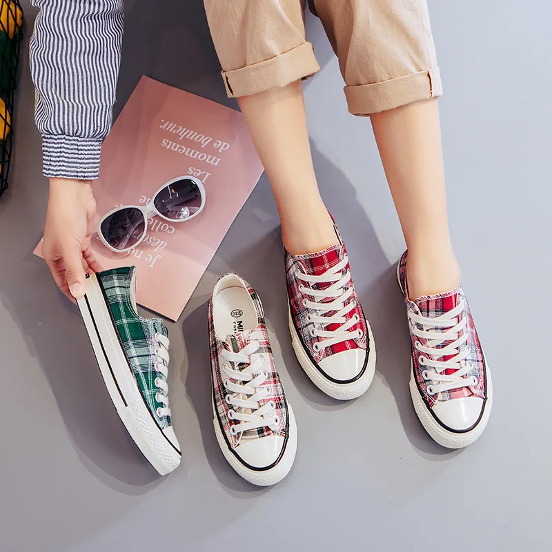 Fashion Women Sneakers Denim Casual Shoes Female Summer Canvas Shoes Lace Up Ladies Plaid Vulcanized Shoes Tenis Feminino
Fashion Women Sneakers Denim Casual Shoes Female Summer Canvas Shoes Lace Up Ladies Plaid Vulcanized Shoes Tenis Feminino