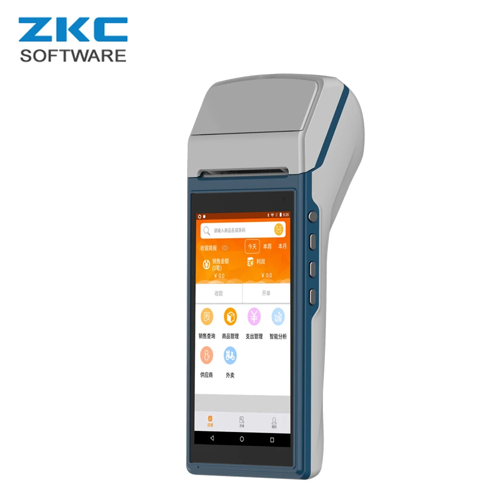 Android сенсорный экран портативный POS с термальным принтером камерой NFC RFID