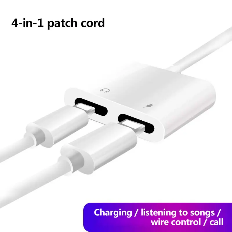 4 In 1 Splitter Adapter for Apple IPhone X 10 7 8 9 Plus 3.5mm Headphone Charging 3.5 Jack Aux Cable Converter
4 In 1 Splitter Adapter for Apple IPhone X 10 7 8 9 Plus 3.5mm Headphone Charging 3.5 Jack Aux Cable Converter