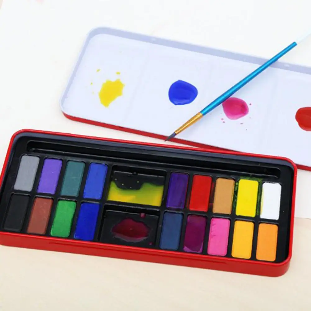 Portable Soild Watercolor Paints for Artist School Student Colors/set in Iron Box Watercolor Painting Set With Brush r25
Portable Soild Watercolor Paints for Artist School Student Colors/set in Iron Box Watercolor Painting Set With Brush r25